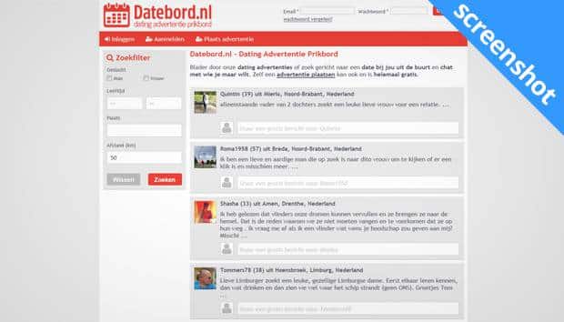 Datebord.nl screenshot