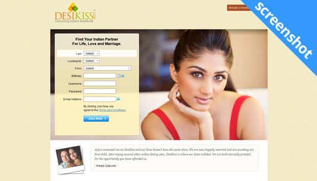 DesiKiss.com screenshot