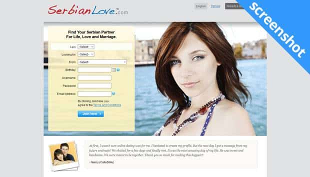SerbianLove.com screenshot