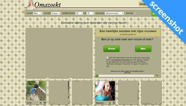 Omazoekt.nl screenshot