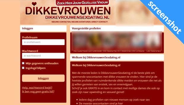 DikkeVrouwenSexDating.nl screenshot