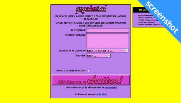 Gaychat.nl screenshot
