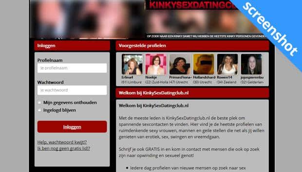 Kinkysexdatingclub.nl screenshot