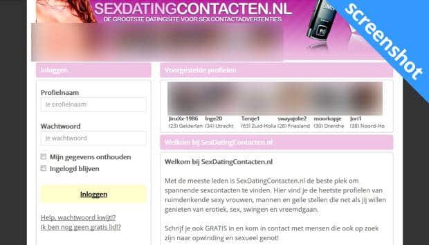 sexdatingcontacten.nl screenshot