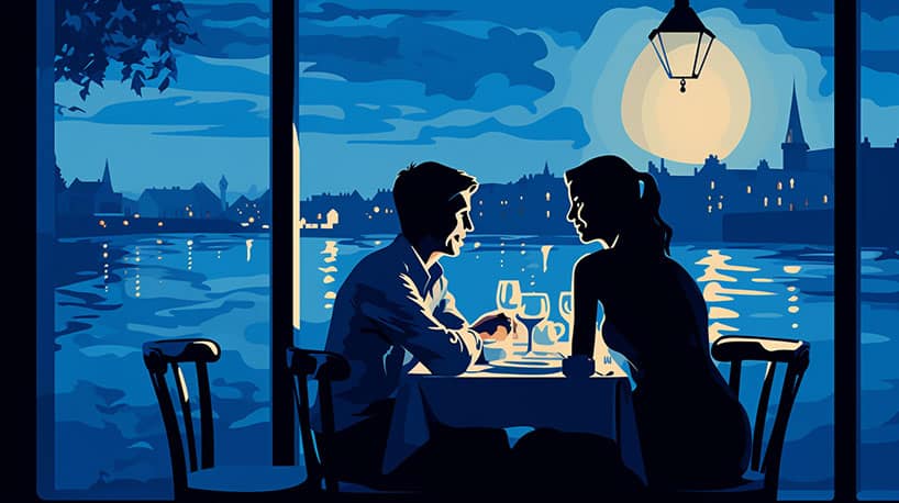 Stel geniet van romantisch diner in Almere