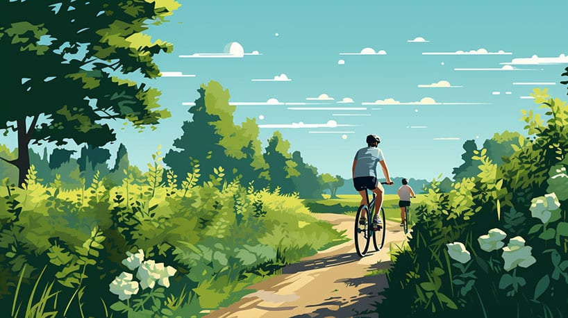 fietsen natuurgebied