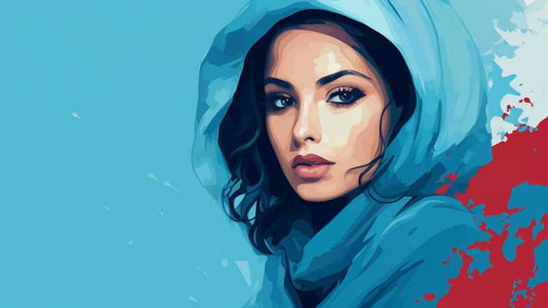 Een afbeelding van een mooie Marokkaanse vrouw.