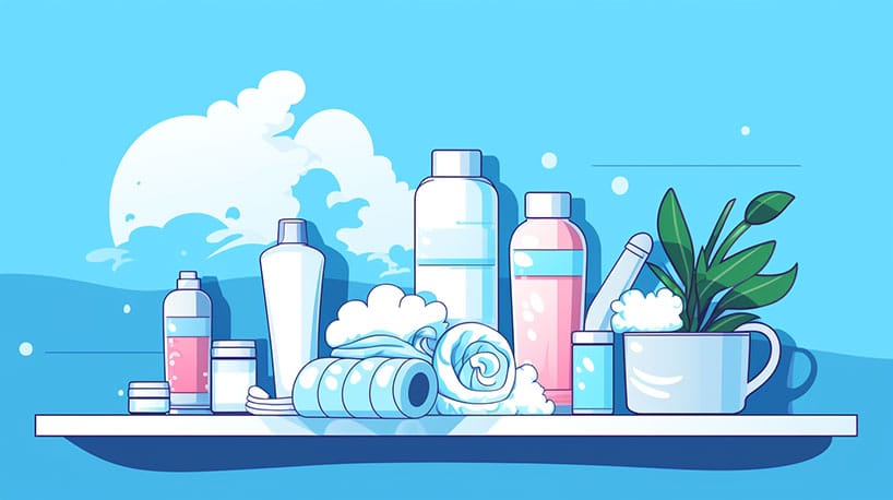 Hygiëneproducten: tandpasta, zeep en schone handdoeken.