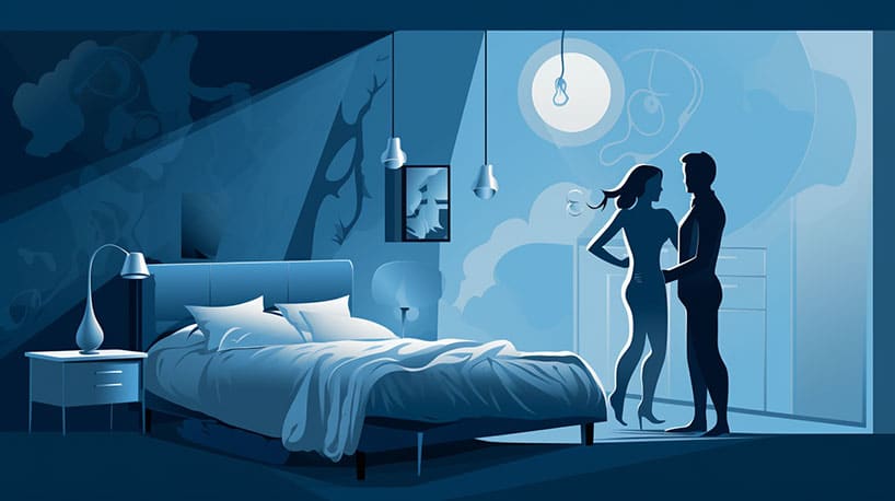 Samen experimenteren: Koppel in slaapkamer met wederzijds respect.